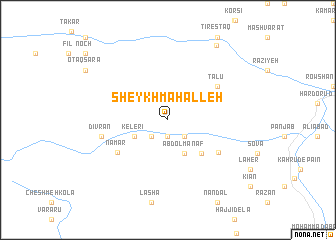 map of Sheykh Maḩalleh