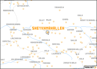 map of Sheykh Maḩalleh