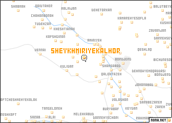 map of Sheykh Mīrī-ye Kalhor