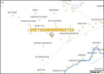 map of Sheykh Moḩammad-e Yek