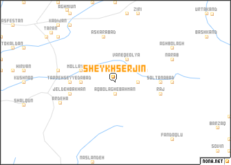 map of Sheykh Serjīn