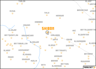 map of Shibām