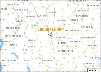map of Shibīn al Kawm