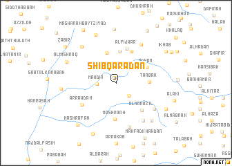 map of Shi‘b Qaraḑān