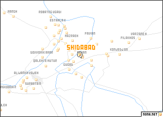 map of Shīdābād