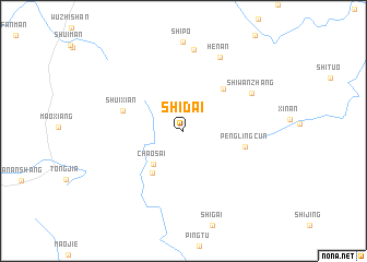 map of Shidai