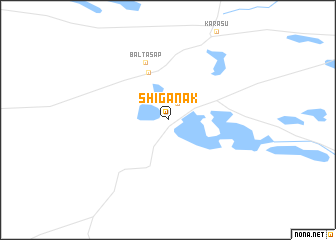 map of Shiganak