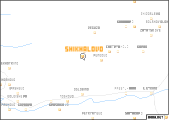 map of Shikhalovo