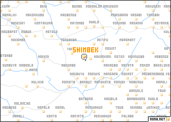 map of Shimbek