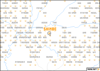 map of Shimbe