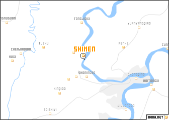 map of Shimen