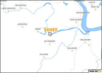 map of Shimen