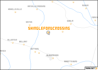 map of Shingleford Crossing