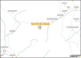 map of Shin-kazawa