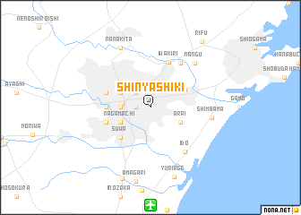 map of Shin-yashiki
