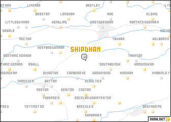 map of Shipdham