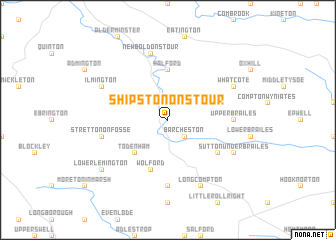 map of Shipston on Stour