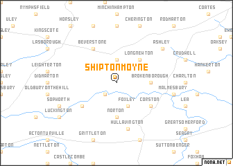 map of Shipton Moyne