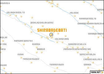 map of Shīrābād-e Baţī