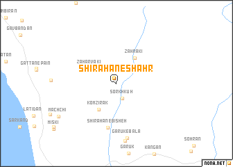 map of Shīrāhan-e Shahr