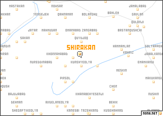 map of Shīrakān