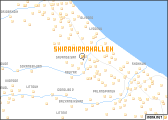 map of Shīr Amīr Maḩalleh