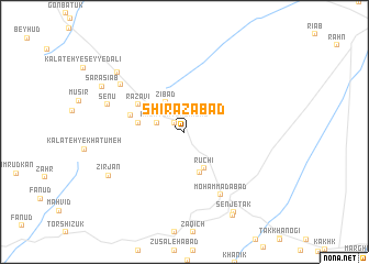 map of Shīrāzābād