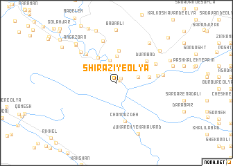 map of Shīrāzī-ye ‘Olyā