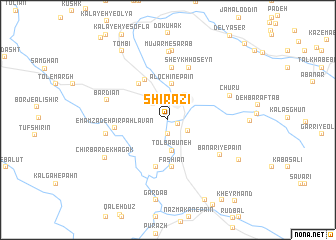 map of Shīrāzī