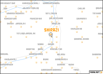 map of Shīrāzī