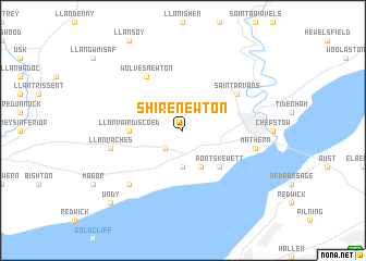 map of Shirenewton