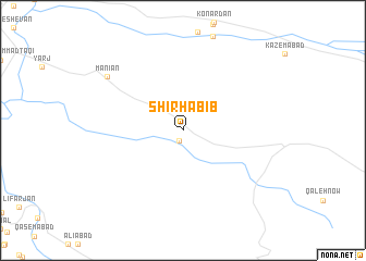 map of Shīr Ḩabīb