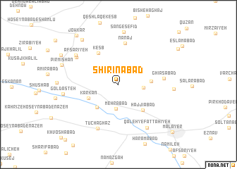 map of Shīrīnābād
