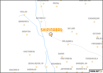 map of Shīrīnābād