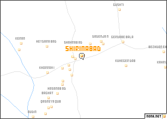 map of Shīrīnābād