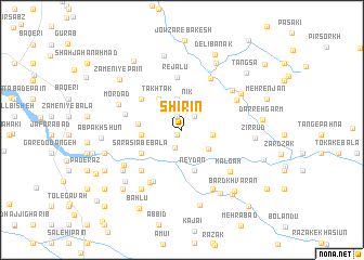 map of Shīrīn