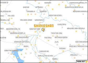 map of Shīrkeshān