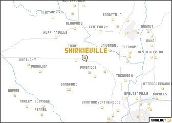 map of Shirkieville