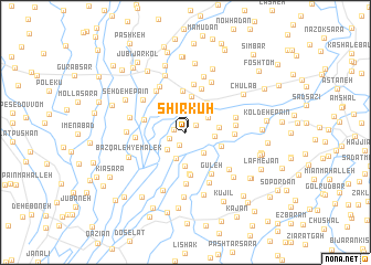 map of Shīrkūh