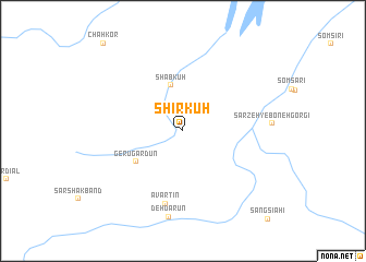 map of Shīr Kūh