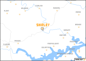 map of Shirley