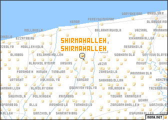map of Shīr Maḩalleh