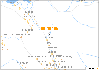 map of Shīr Mard