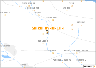 map of Shirokaya Balka