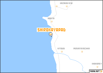 map of Shirokaya Pad\