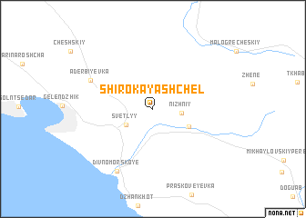 map of Shirokaya Shchel\
