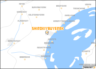 map of Shirokiy Buyerak
