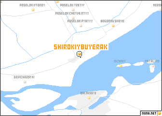 map of Shirokiy Buyerak
