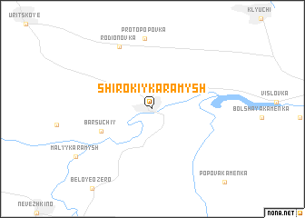 map of Shirokiy Karamysh