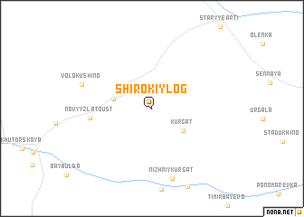 map of Shirokiy Log